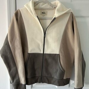 Madewell MWL Betterfleece Colorblock Zip Hoodie Sweatshirt